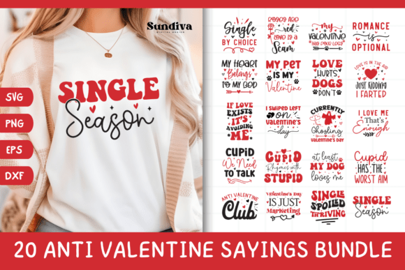 20 Anti Valentine's Quotes SVG Bundle Review