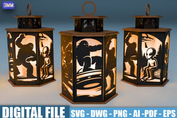 Bigfoot Alien Lantern SVG Review