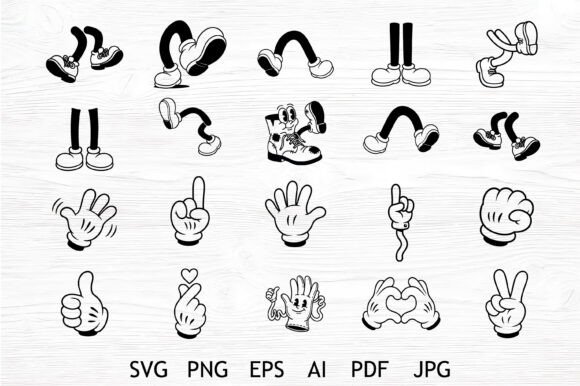 Cartoon Hands Legs SVG Bundle Review