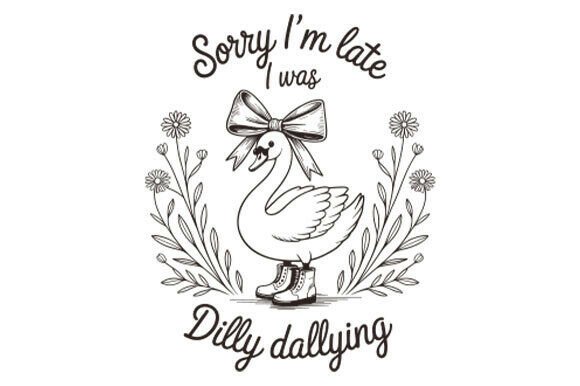 Dilly Dallying Goose: Retro Floral Funny Review