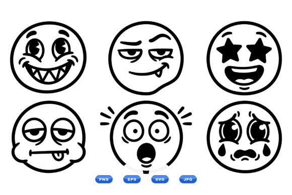Funny Black Line Emoji Faces: A Designer Review