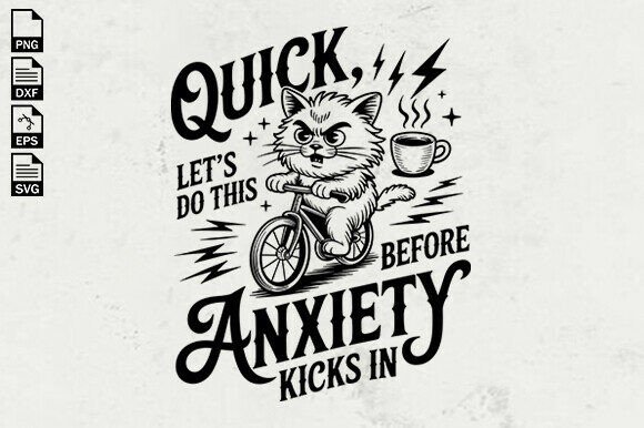 Funny Cat Before Anxiety Kicks in SVG Review
