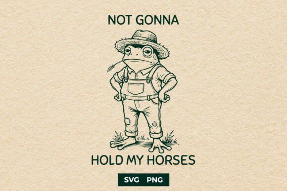 Funny Frog Not Gonna Hold My Horses SVG Review