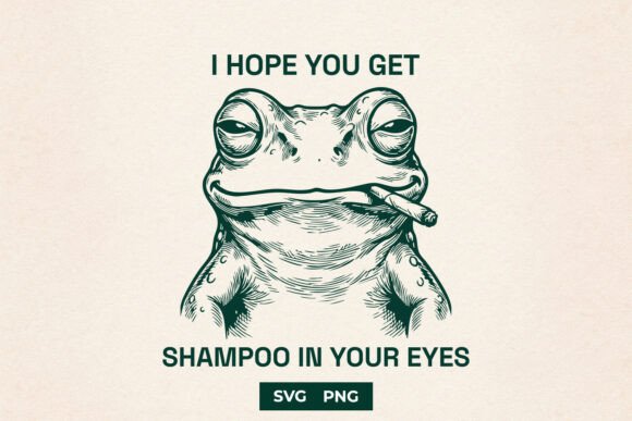 Funny Smoking Frog Shampoo in Eyes SVG Review