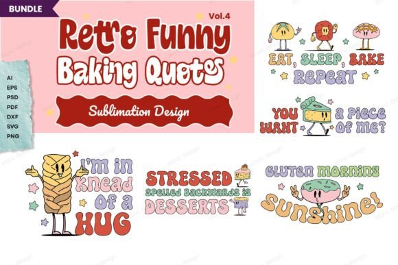 Retro Funny Baking Sublimation Bundles Review