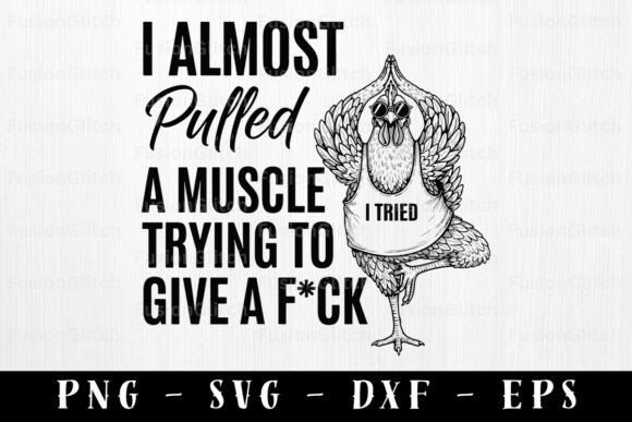 Sarcastic Funny PNG Yoga Chicken Humor Review